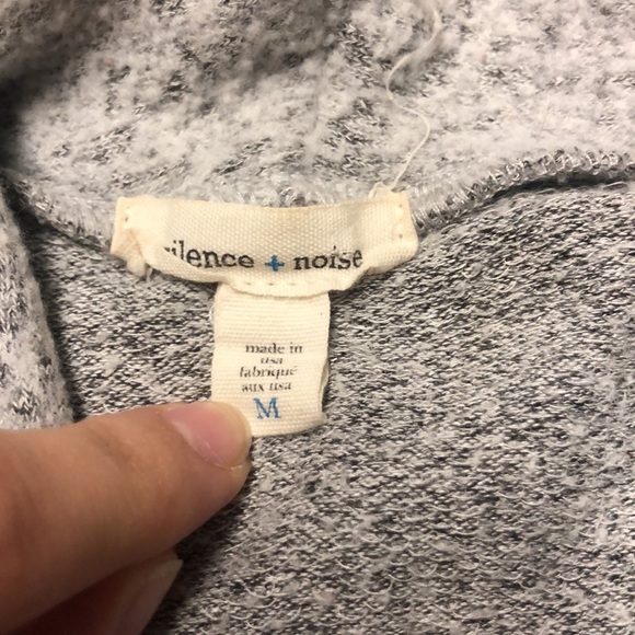 SILENCE & NOISE by ANTHROPOLGIE long length grey open front cardigan L25 - Picture 7 of 10